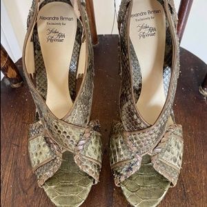 Alexandre Birman  Python Peep toe Pumps  Exclusive